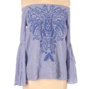 INC International Concepts embroidered‎ boho top M
